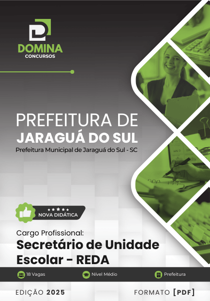 Apostila Secretário de Unidade Escolar REDA Jaraguá do Sul SC 2025