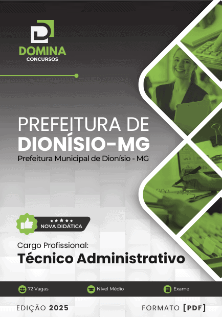 Apostila Técnico Administrativo Dionísio MG 2025