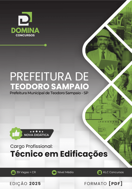 Apostila Técnico em Edificações Teodoro Sampaio SP 2025
