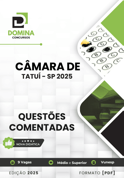 130 Questões Comentadas Câmara Tatuí SP 2025