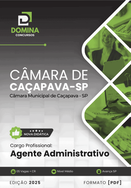 Apostila Agente Administrativo Caçapava SP 2025