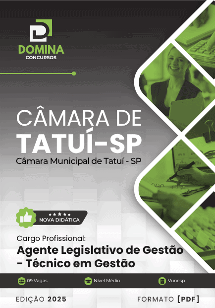Apostila Agente Legislativo Operador Multimídia Câmara Tatuí SP 2025