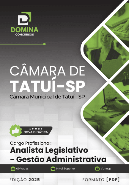 Apostila Analista Legislativo Controle Interno Câmara Tatuí SP 2025