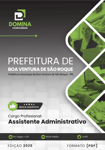 Apostila Assistente Administrativo Boa Ventura de São Roque PR 2025