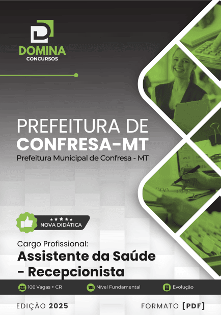 Apostila Recepcionista Confresa MT 2025