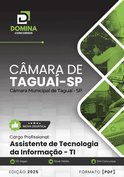 Apostila Assistente Tecnologia Informação TI Taguaí SP 2025