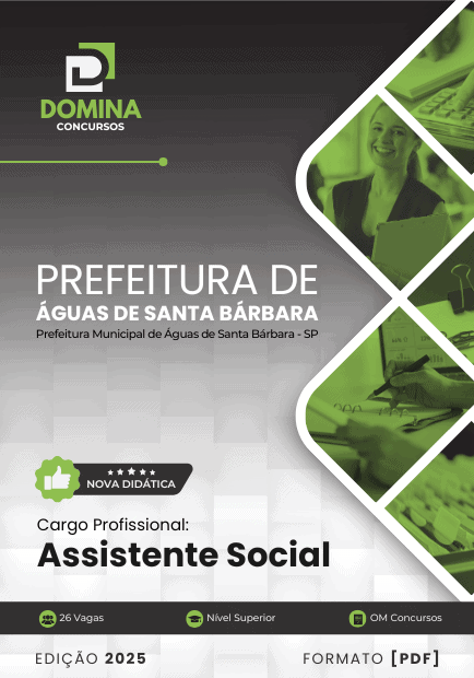 Apostila Assistente Social Águas de Santa Bárbara SP 2025