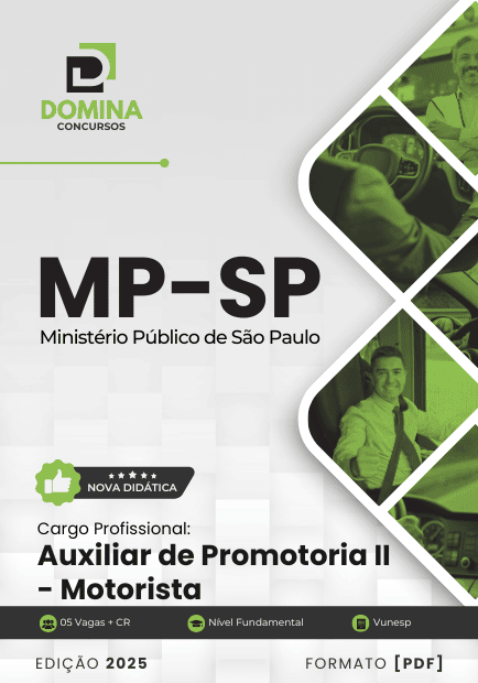 Apostila Auxiliar de Promotoria Motorista MP SP 2025