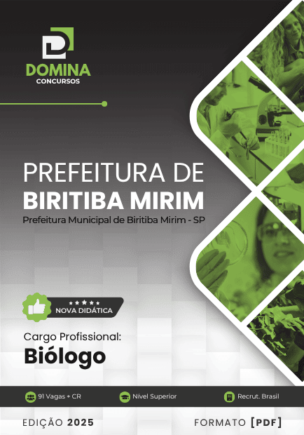 Apostila Biólogo Biritiba Mirim SP 2025