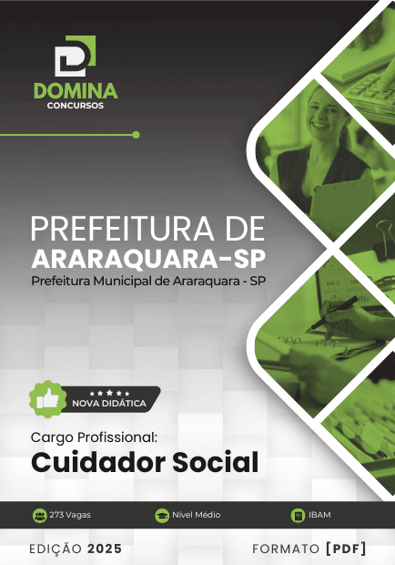 Apostila Cuidador Social Araraquara SP 2025