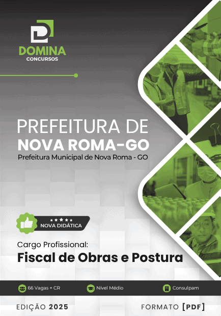 Apostila Fiscal de Obras e Postura Nova Roma GO 2025