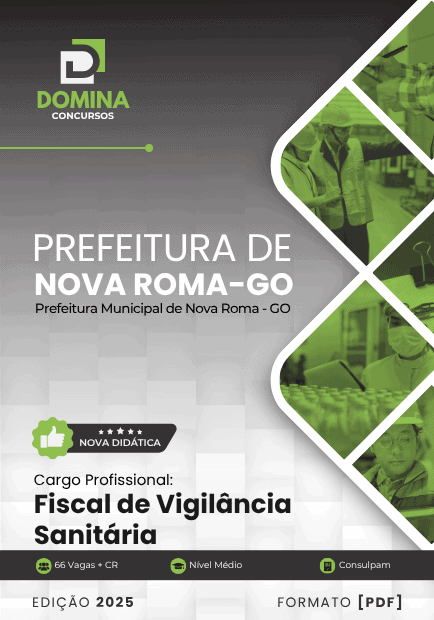 Apostila Fiscal de Vigilância Sanitária Nova Roma GO 2025