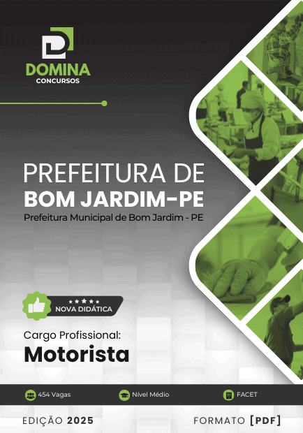Apostila Motorista Bom Jardim PE 2025