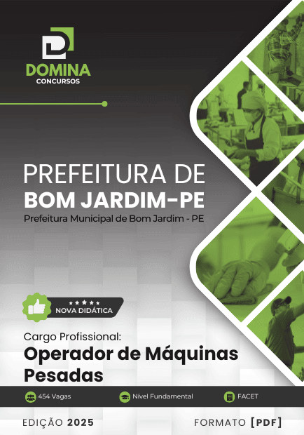Apostila Operador de Máquinas Pesadas Bom Jardim PE 2025