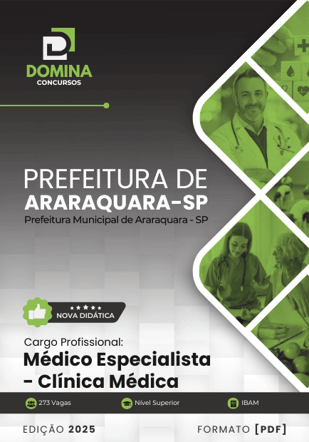 Apostila Médico Especialista Clínica Médica Araraquara SP 2025