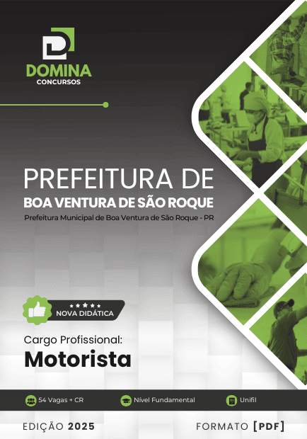 Apostila Motorista Boa Ventura de São Roque PR 2025