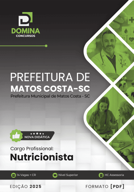 Apostila Nutricionista Matos Costa SC 2025
