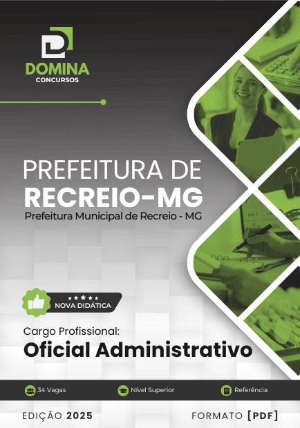 Apostila Oficial Administrativo Recreio MG 2025