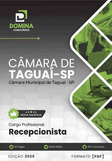 Apostila Recepcionista Taguaí SP 2025