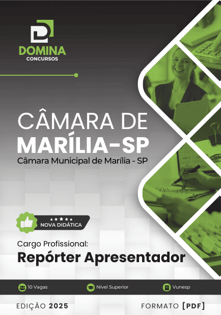Apostila Repórter Apresentador Câmara Marília SP 2025