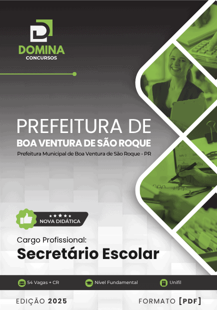 Apostila Secretário Escolar Boa Ventura de São Roque PR 2025
