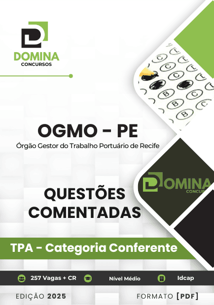 150 Questões Comentadas TPA Conferente OGMO PE 2025