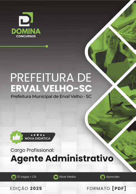Apostila Agente Administrativo Erval Velho SC 2025