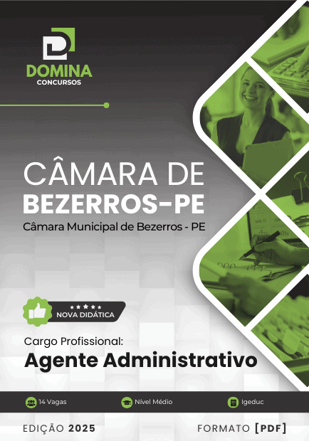 Apostila Agente Administrativo Câmara Bezerros PE 2025