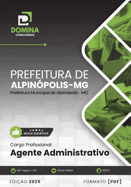 Apostila Agente Administrativo Alpinópolis MG 2025