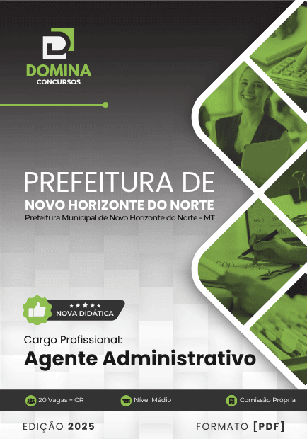 Apostila Agente Administrativo Novo Horizonte do Norte MT 2025