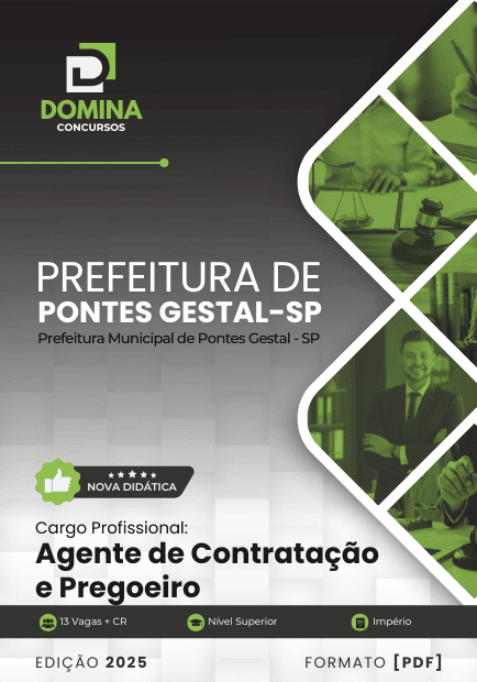 Apostila Agente de Contratação e Pregoeiro Pontes Gestal SP 2025