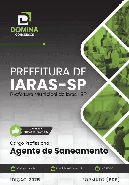 Apostila Agente de Saneamento Iaras SP 2025