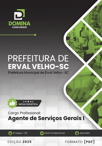 Apostila Agente de Serviços Gerais I Erval Velho SC 2025