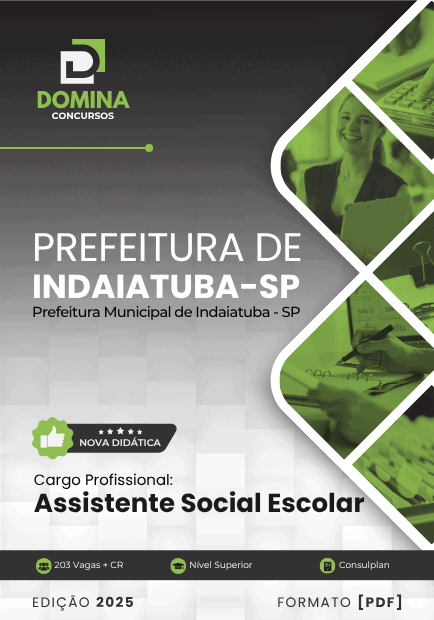 Apostila Assistente Social Escolar Indaiatuba SP 2025