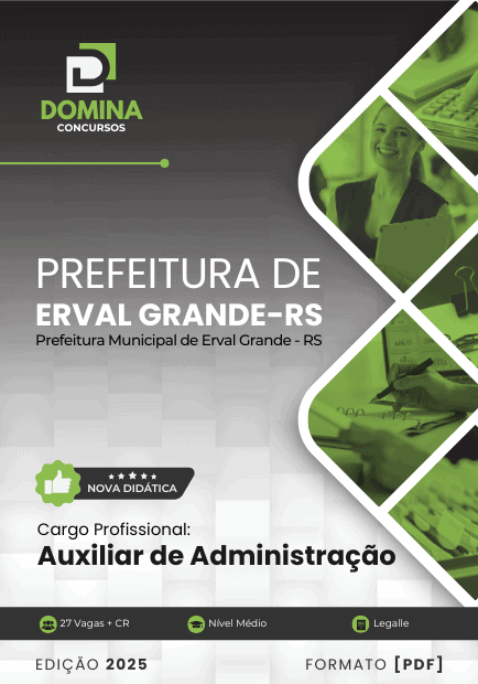 Apostila Erval Grande RS Auxiliar de Administração 2025