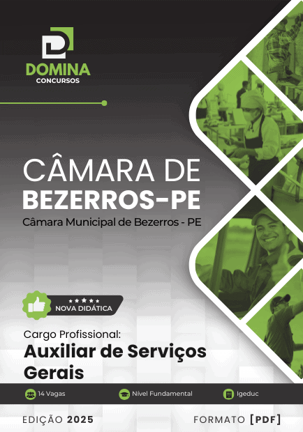 Apostila Auxiliar de Serviços Gerais Câmara Bezerros PE 2025