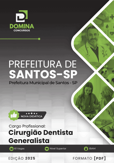 Apostila Cirurgião Dentista Generalista Prefeitura Santos SP 2025