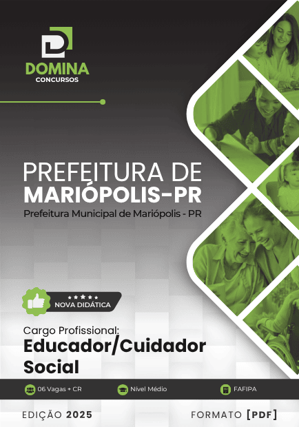 Apostila Educador Cuidador Social Mariópolis PR 2025