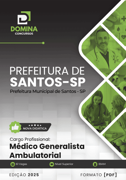 Apostila Médico Generalista Ambulatorial Prefeitura Santos SP 2025