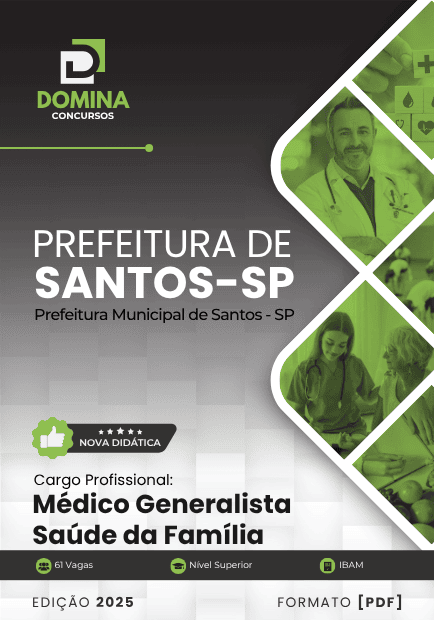 Apostila Médico Generalista Saúde Família Prefeitura Santos SP 2025