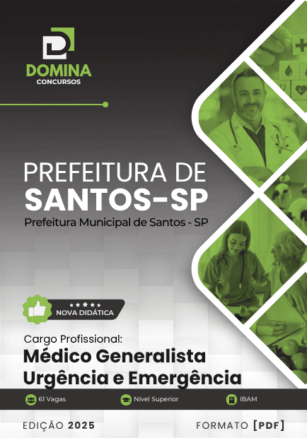 Apostila Médico Urgência Emergência Prefeitura Santos SP 2025