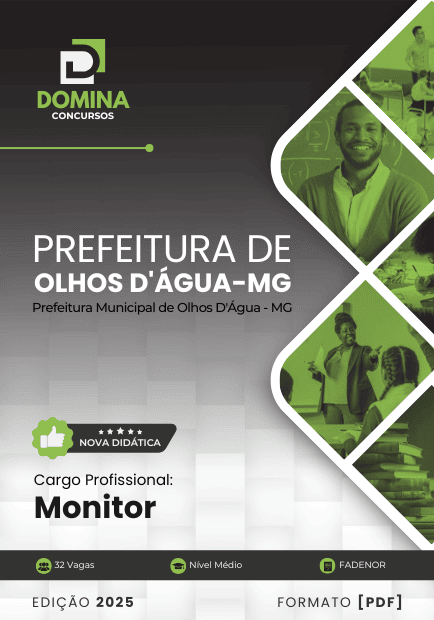 Apostila Monitor Olhos D'Água MG 2025