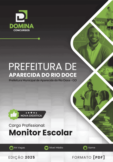 Apostila Monitor Escolar Aparecida do Rio Doce GO 2025