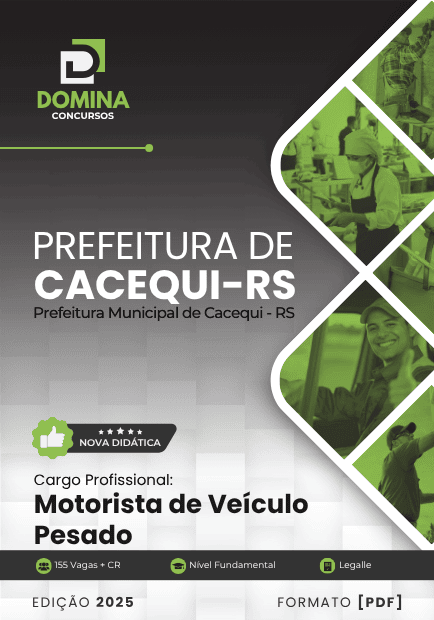 Apostila Motorista de Veículo Pesado Cacequi RS 2025