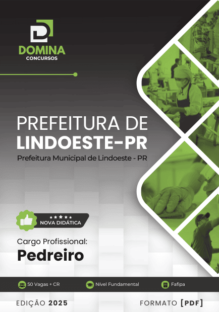 Apostila Prefeitura Lindoeste PR 2025 Pedreiro