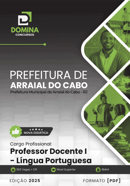 Apostila Professor I Língua Portuguesa Arraial do Cabo RJ 2025