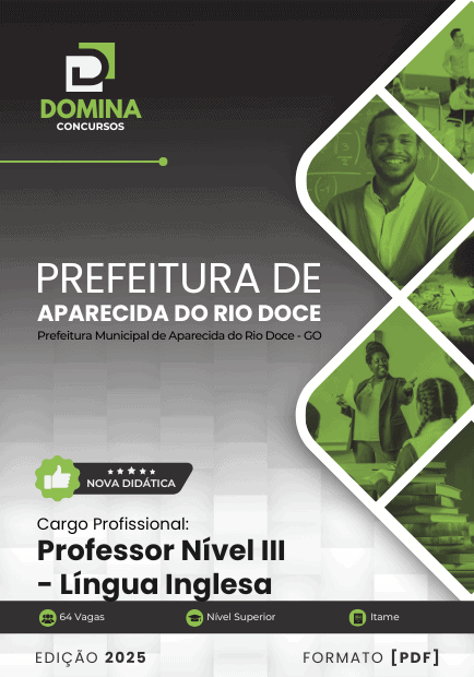 Apostila Professor Língua Inglesa Aparecida do Rio Doce GO 2025