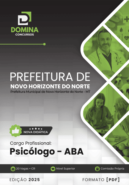 Apostila Psicólogo ABA Novo Horizonte do Norte MT 2025