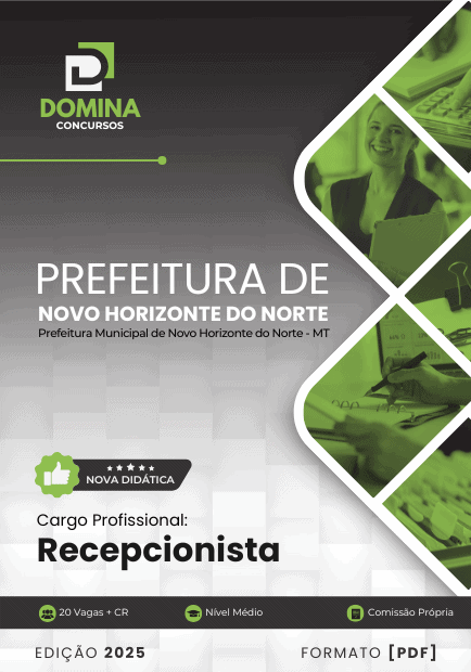 Apostila Recepcionista Novo Horizonte do Norte MT 2025