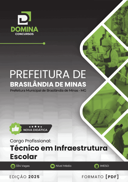 Apostila Técnico Alimentação Escolar Brasilândia de Minas MG 2025